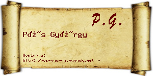 Pós György névjegykártya